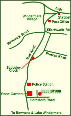 Map of Bowness | Beechwood Guesthouse